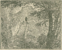 Steps to the keep, carisbrooke castle