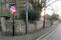 Churchyard Wall, Drake Road, Newport