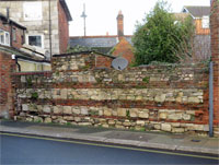 Wall at Rear of Nos 78, 79 and 80 High Street,, Pyle Street, Newport